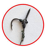 Готовый поводок с винтом W4C POP UP SCREW RIG, крючок WIDE GAPE № 8, фото 3