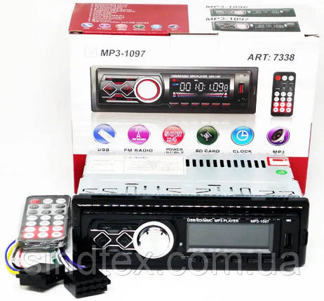 Автомагнітола MP3 1097 BT ISO cable 1DIN, фото 1