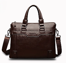 Чоловічий портфель для документів + клатч, офісна сумка з гаманцем, фото 2