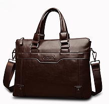 Чоловічий портфель для документів + клатч, офісна сумка з гаманцем, фото 4
