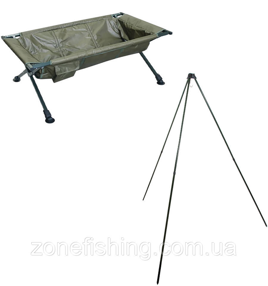 Комплект для зважування риби Тринога + Люлька World4Carp Weighing Kit 2