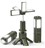 Телескопічний акумуляторний LED-ліхтар для кемпінгу з Power Bank 14000 mAh 6000 lm, фото 3