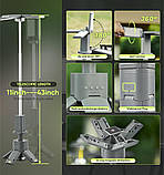 Телескопічний акумуляторний LED-ліхтар для кемпінгу з Power Bank 14000 mAh 6000 lm, фото 5