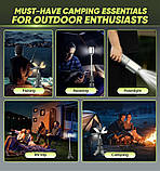 Телескопічний акумуляторний LED-ліхтар для кемпінгу з Power Bank 14000 mAh 6000 lm, фото 8