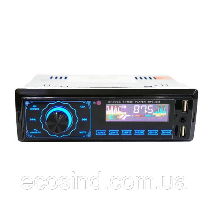 Автомагнітола MP3 3888 ISO 1DIN +BT сенсорний дисплей