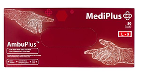 Рукавиці AMBUPLUS сині латексні підвищеної міцності 50 шт (25пар), розмір L-9
