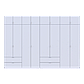 Розпашна Шафа для одягу Doros Лукас Білий 4+4 ДСП 340х50х240 (42005138), фото 5