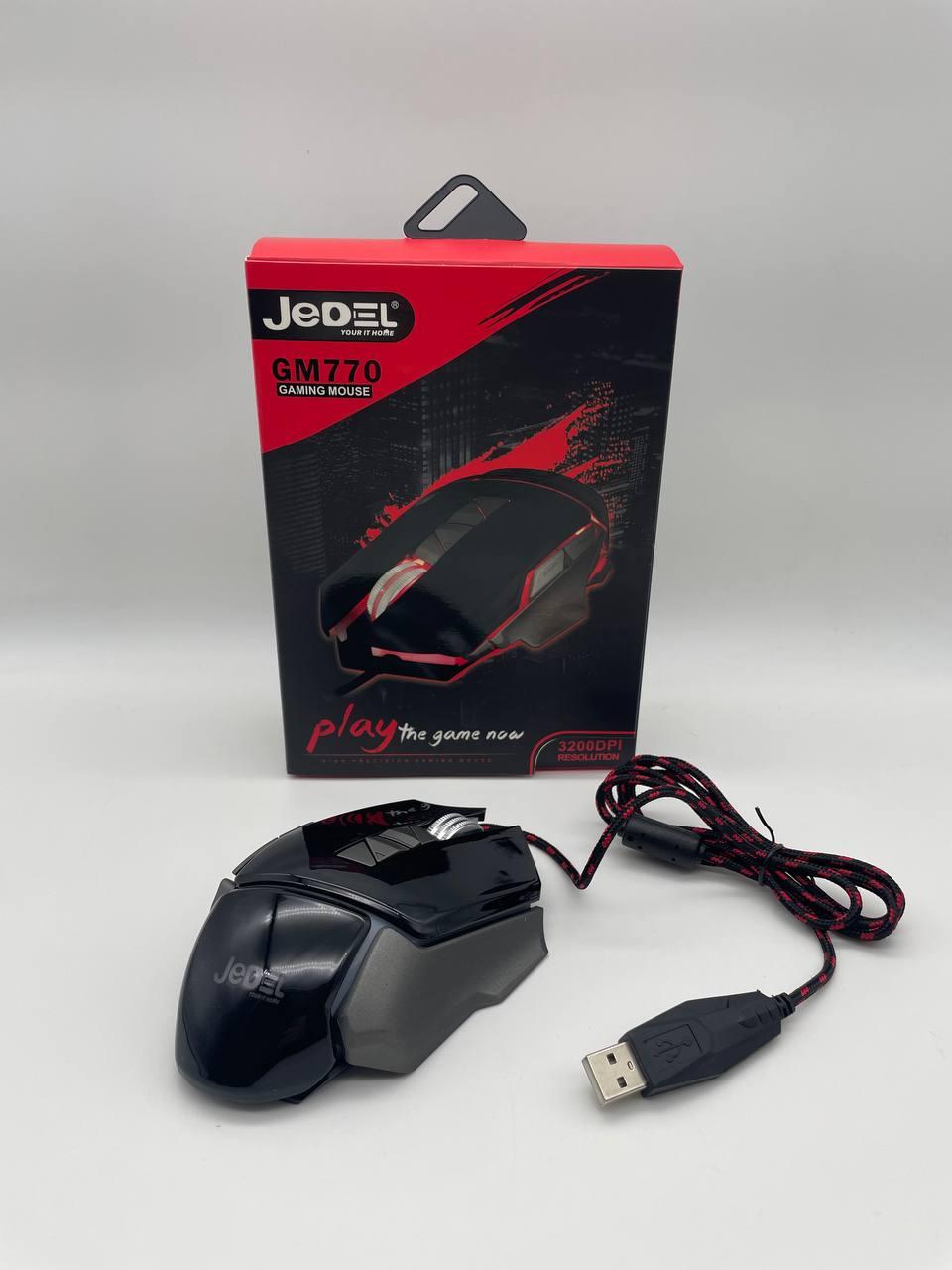 Миша USB JEDEL GM770 ігрова з RGB підсвіткою DPI 3200 5 мільйонів натискань 1.5 м шнур BF