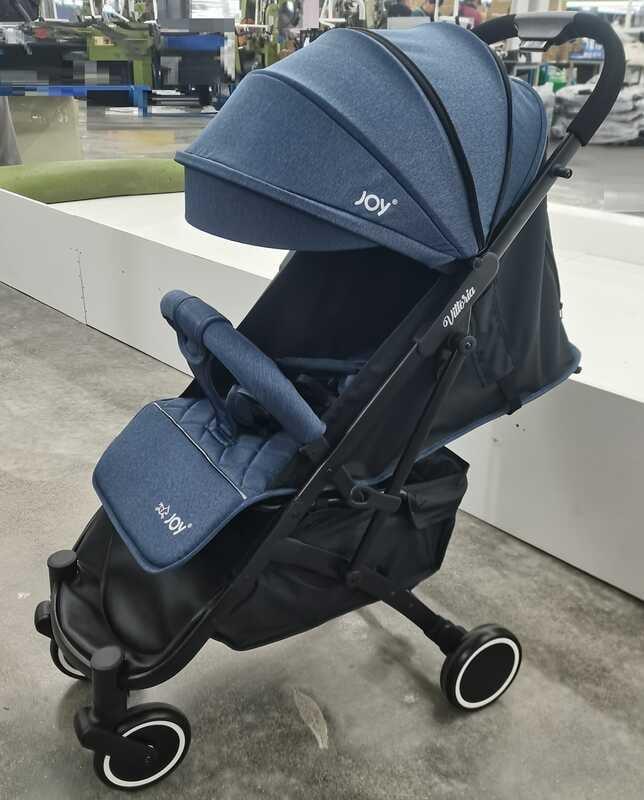 Візок прогулянковий дитячий "JOY" Vittoria 83270 колір ДЖИНС, рама алюмінієва, футкавер, телескопічна ручка