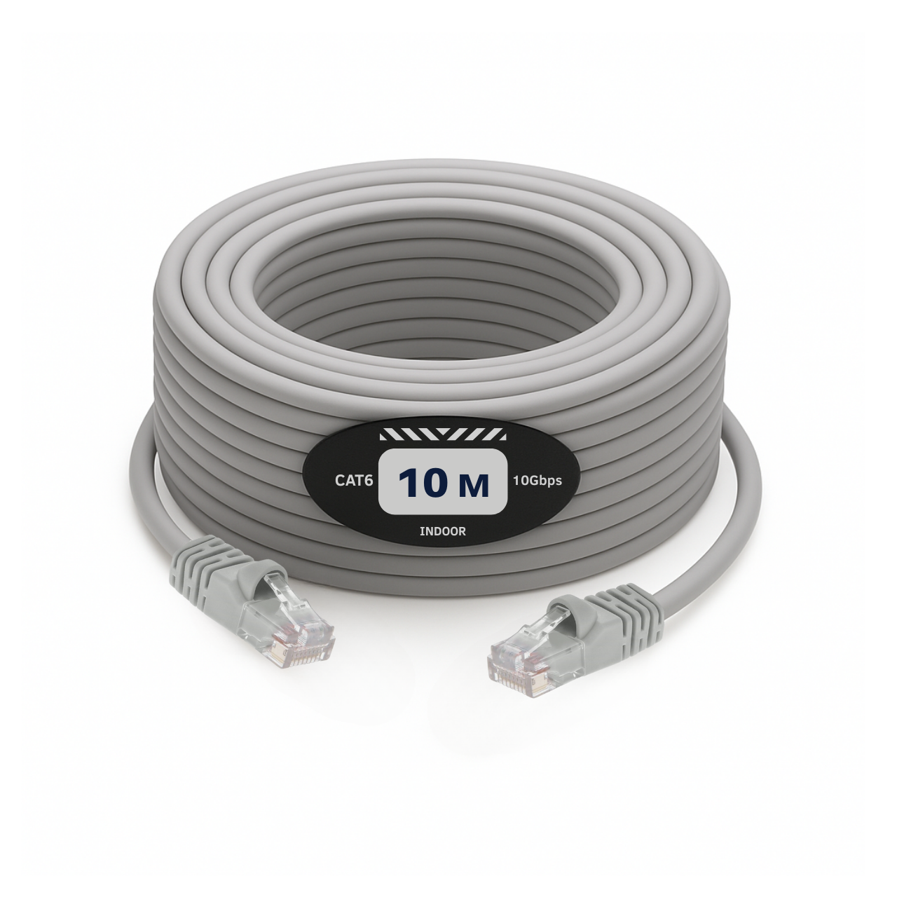 Патч-корд 10 м Cat 6 Мережевий інтернет-кабель до 10 Гбіт/с Ethernet RJ45 LAN Kayfovo