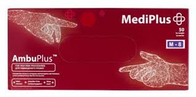 Рукавиці AMBUPLUS сині латексні підвищеної міцності 50 шт (25пар), розмір М-8