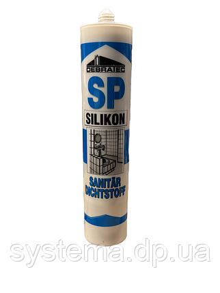 Нейтральний силіконовий герметик Debratec, білий 280ml., фото 1