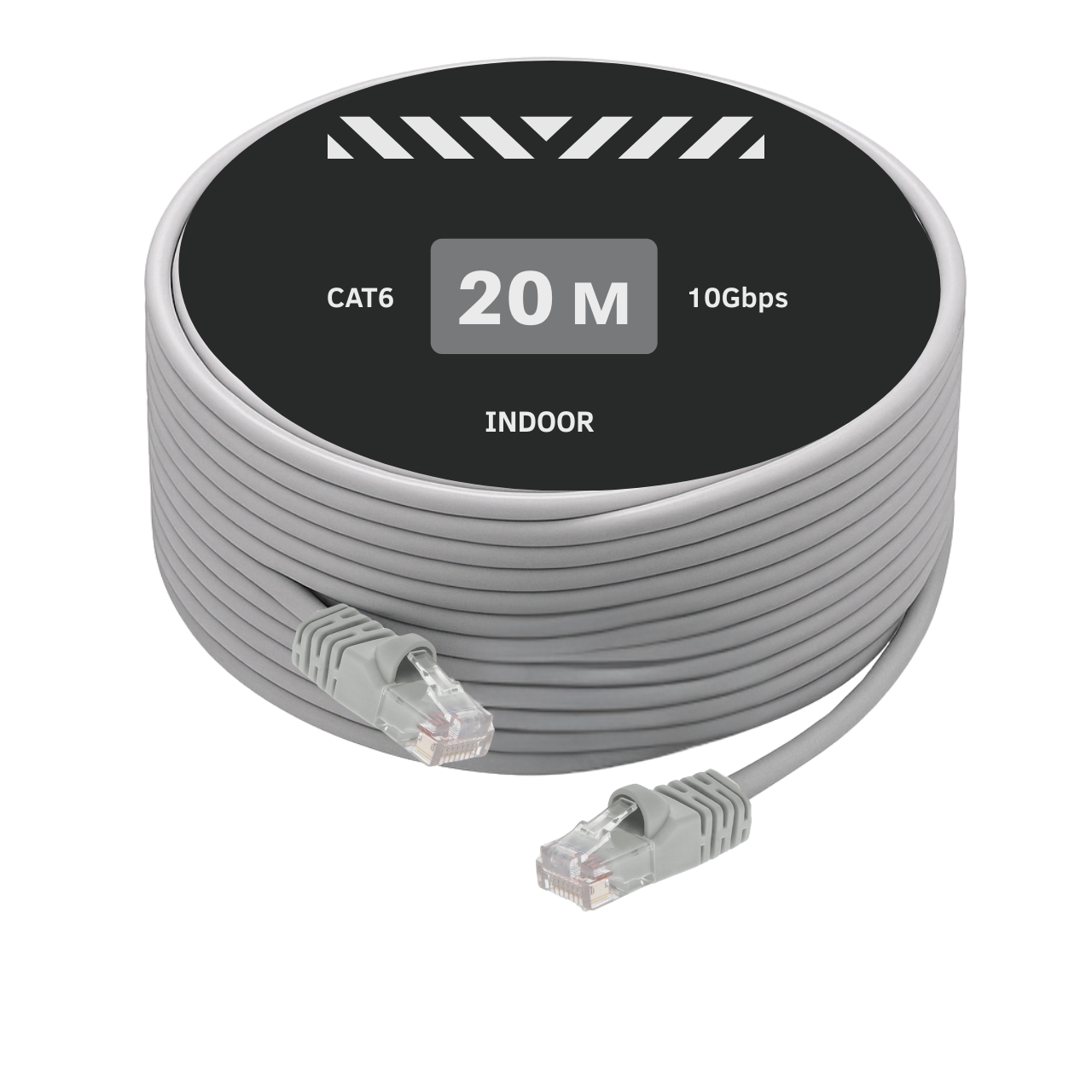 Патч-корд 20 м Cat 6 Мережевий інтернет-кабель до 10 Гбіт/с Ethernet RJ45 LAN Kayfovo, фото 1