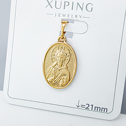 Ладанка "Ісус Христос" без каміння, медичне золото Xuping 18К
