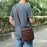 Чоловіча сумка через плече з натуральної шкіри, фото 3