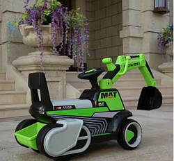 Трактор-екскаватор C3 на акумуляторі Зелений TS-158A