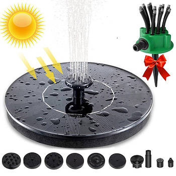 Садовий фонтан-насос з 10 насадками + Подарунок Система поливу Water Sprinklers / Міні насос для фонтану