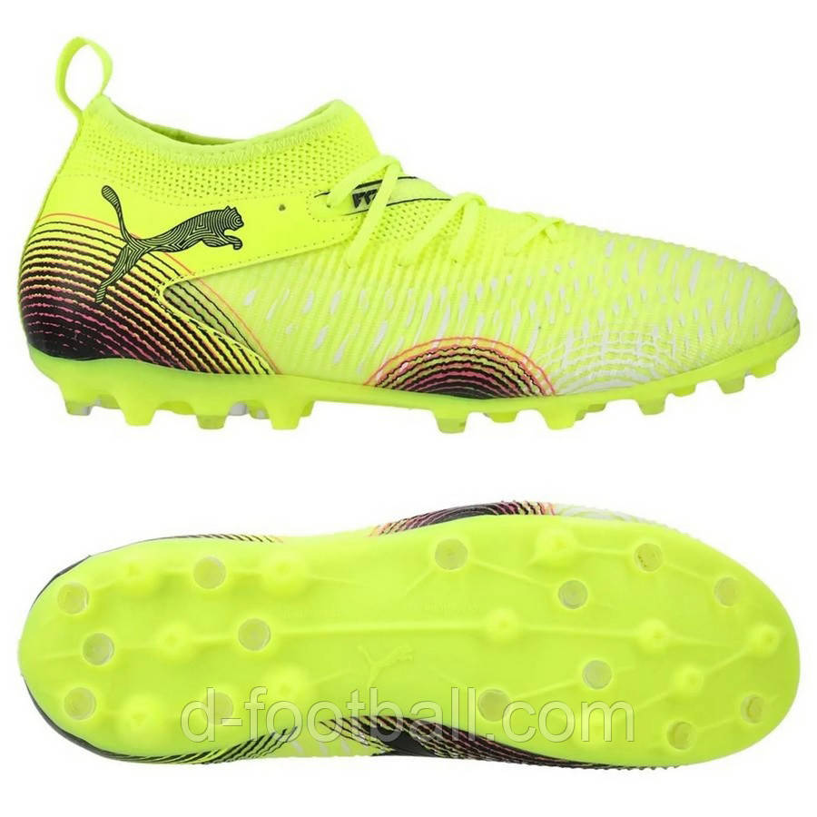 Дитячі бутси Puma Future 8 Match LL Jr FG/AG 108385-03, Салатовий, Розмір (EU) — 38.5