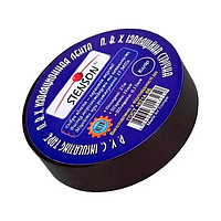 Ізострічка STENSON чорна 10 м оригінал, вінілова ізоляційна стрічка стінсон MN-0022