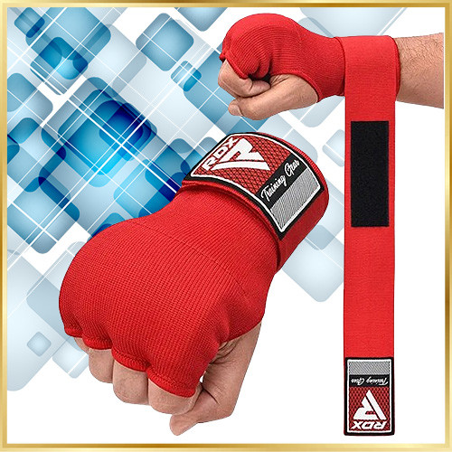 Спортивні бинти рукавиці для тренувань з гелевими подушками червоні RDX IS2 Inner Straps розмір М