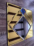 Самоклеюче скляне дзеркало мозаїка 30*30 см. Товщина 5 мм., фото 7