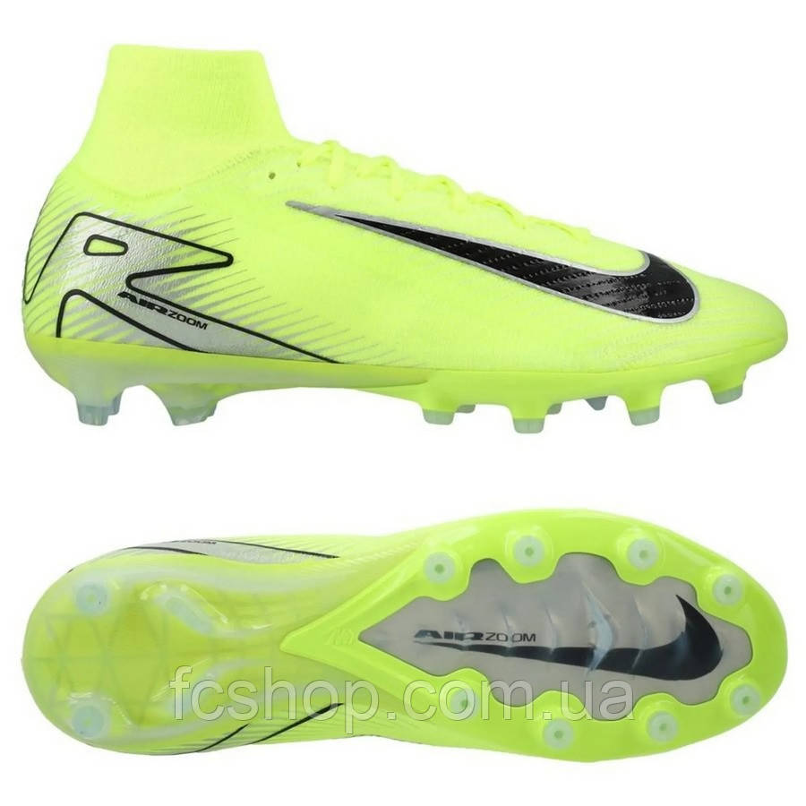 Футбольні бутси Nike Zoom Mercurial Superfly 10 Elite AG-Pro FQ8339-700, Неоновий, Розмір (EU) — 42