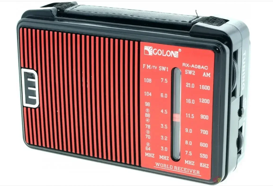 Портативний Fm радіоприймач на батарейках Golon RX-A08 AC Op