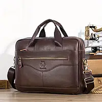 Чоловічий діловий портфель із натуральної шкіри