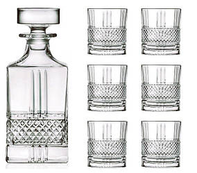 Набір з 7 предметів для віскі BRILLANTE (Декантер 850 мл, склянки 340 мл) 73358020406 RCR
