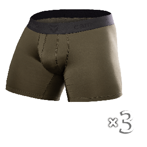 Комплект чоловічих трусів-боксерів CoolPass Олива (3 шт.)