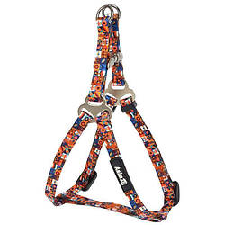 AnimAll (ЕнімАлл) - Шлей нейлоновий з яскравим абстрактним малюнком на помаранчевому фоні для собак XS