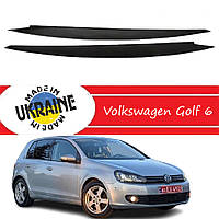 Дефлекторы фар Volkswagen Golf 6 Фольксваген Гольф 6 2008-2013 Реснички стеклопластик под покраску