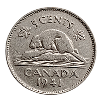 Канада 5 центів, 1941