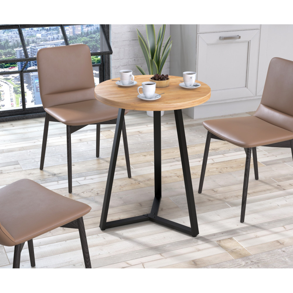 Круглий барний столик Трікс Loft Design D-60 у кольорі Крафт золотий, фото 1