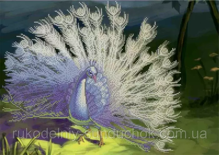 Схема для вишивання бісером ТМ Acorns Павич А3-К-654, фото 1