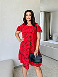 Літнє коротке плаття великих розмірів (р.48-58). Арт-2808/2, фото 8