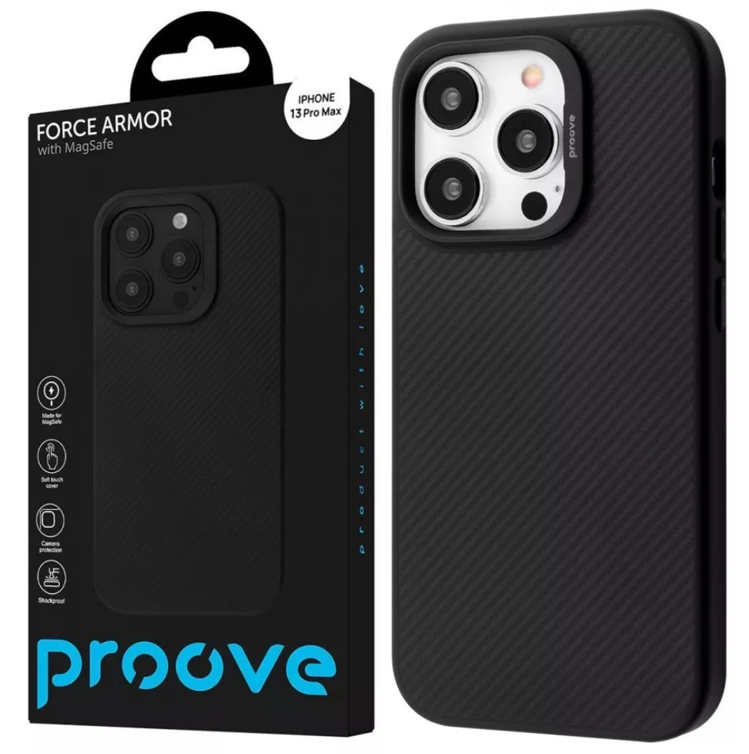 Карбоновий чохол Proove Force Armor MagSafe для iPhone 13 Pro Max