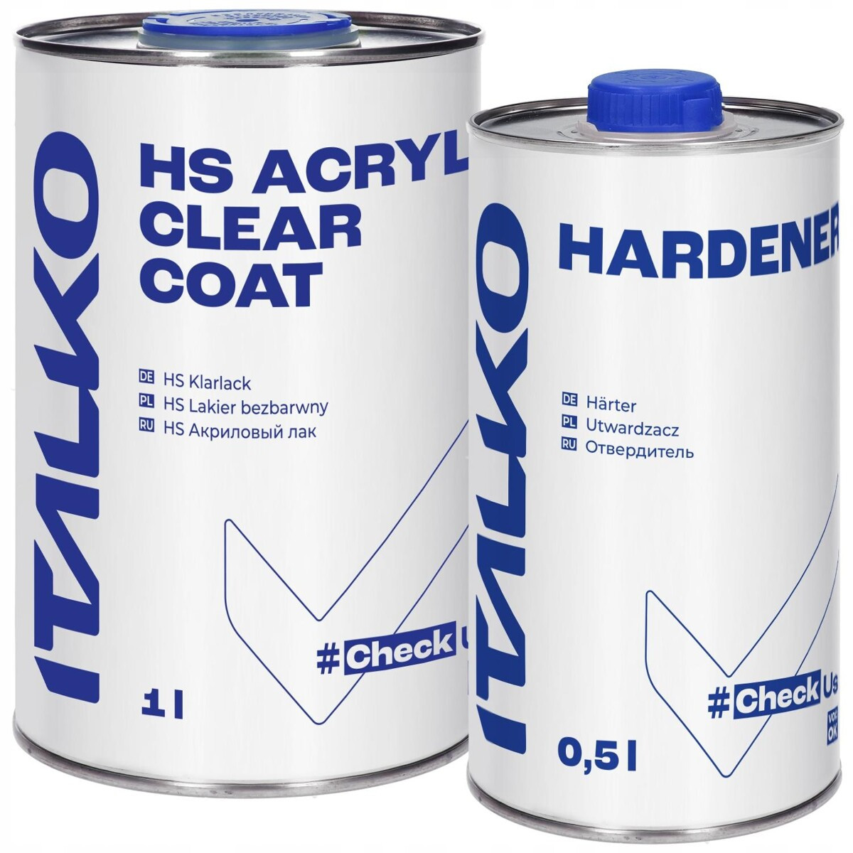 Акриловий лак Italko Acrylic Clearcoat HS 1 л (з затверджувачем 0.5 л), фото 1