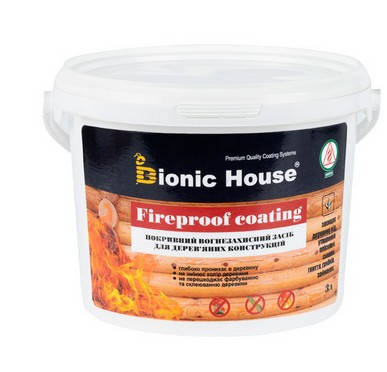Укрывное вогнезахисне средствово для дерева FIREPROOF COATING / Фаерпруф Котинг (уп. 5 кг), фото 1