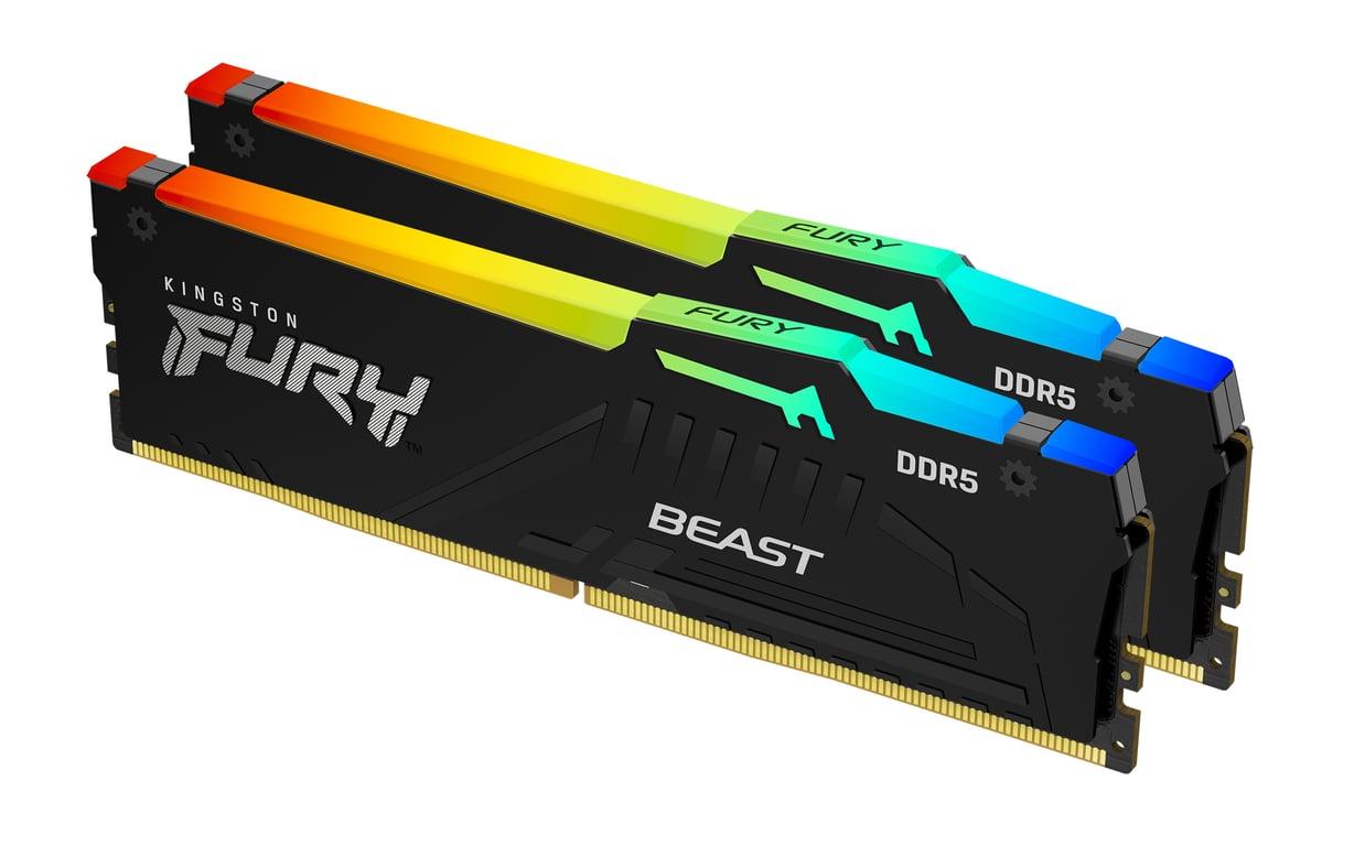 Пам'ять для настільних комп'ютерів Kingston Fury 64 GB (2x32GB) DDR5 6400 MHz Beast RGB EXPO (KF564C32BBEAK2-64), фото 1