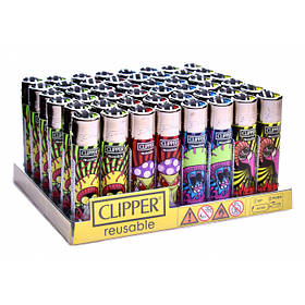 Запальничка CLIPPER REUSABLE CP21R з принтом (48шт/уп)