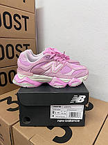 Жіночі кросівки New Balance 9060 Full Pink Vintage Нью Беланс 9060 повністю рожеві замшеві для дівчат, фото 6