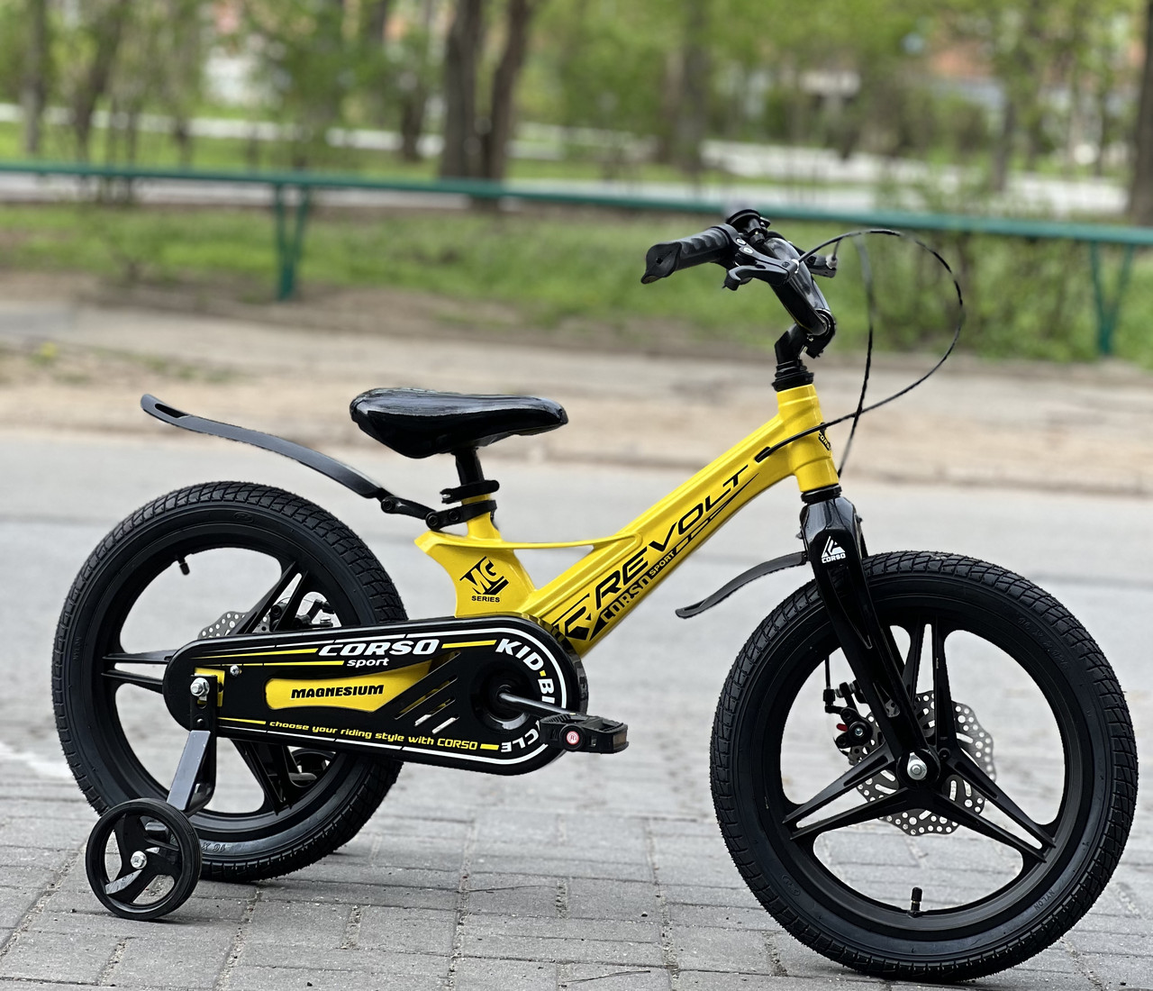 Велосипед дитячий 16" Corso Revolt MG-16080 жовтий на зріст 100-115 см