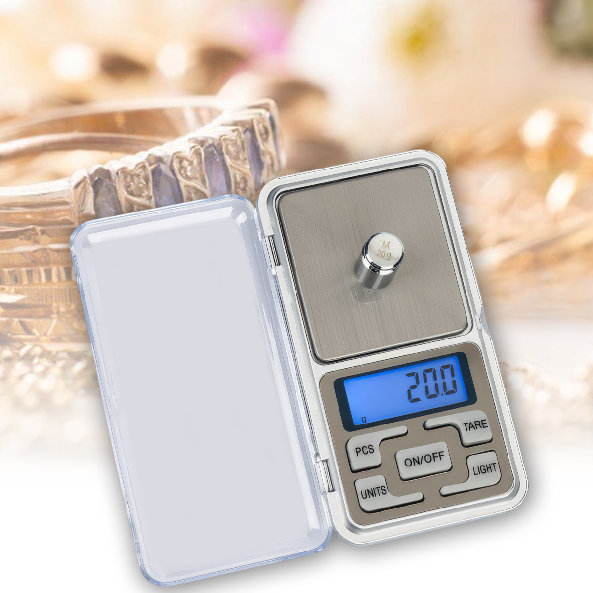 Ювелірні електронні ваги кишенькові до 200 г з точністю 0,01 г YZ-1724, фото 1