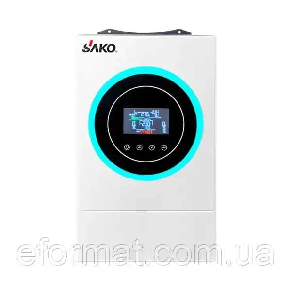 Автономний інвертор SAKO SUNON V 6.2kW 48 V 1 MPPT Wi-Fi 220V Однофазний (SUNON V 6.2kW)