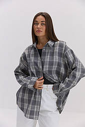 Жіноча картата сорочка в стилі оверсайз