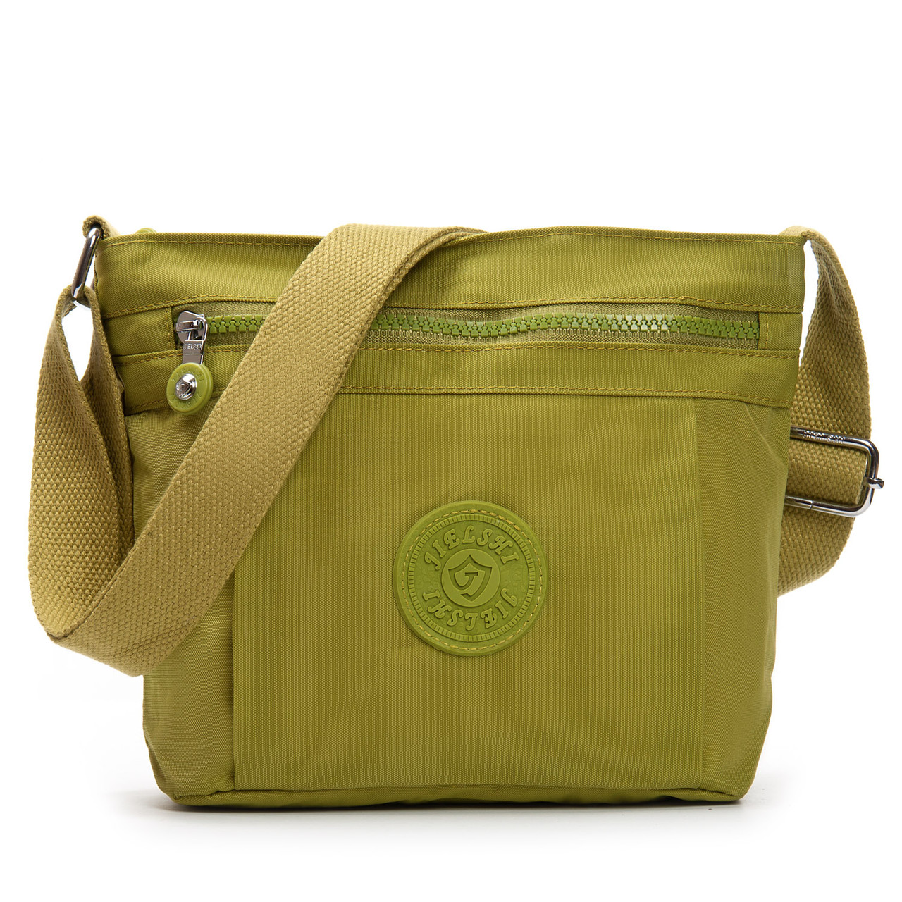 Сумка жіноча крос-боді текстильна поліамід Jielshi 1916 pea green, фото 1