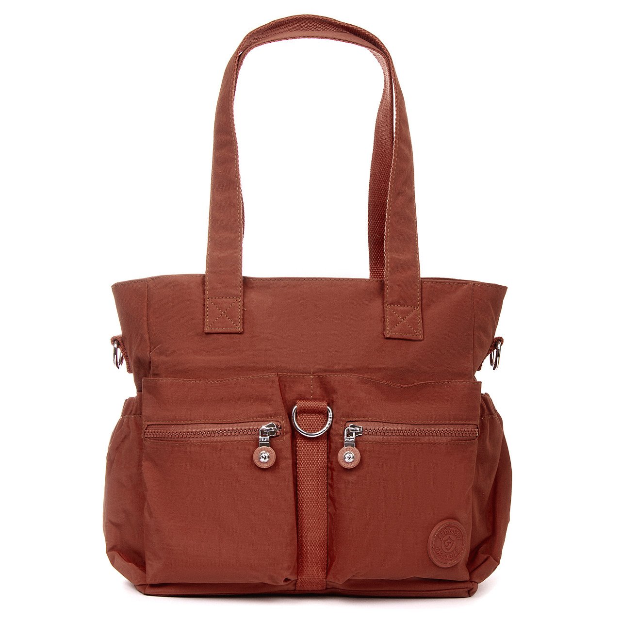 Сумка жіноча шопер текстильна поліамід Jielshi 3755 d.orange, фото 1