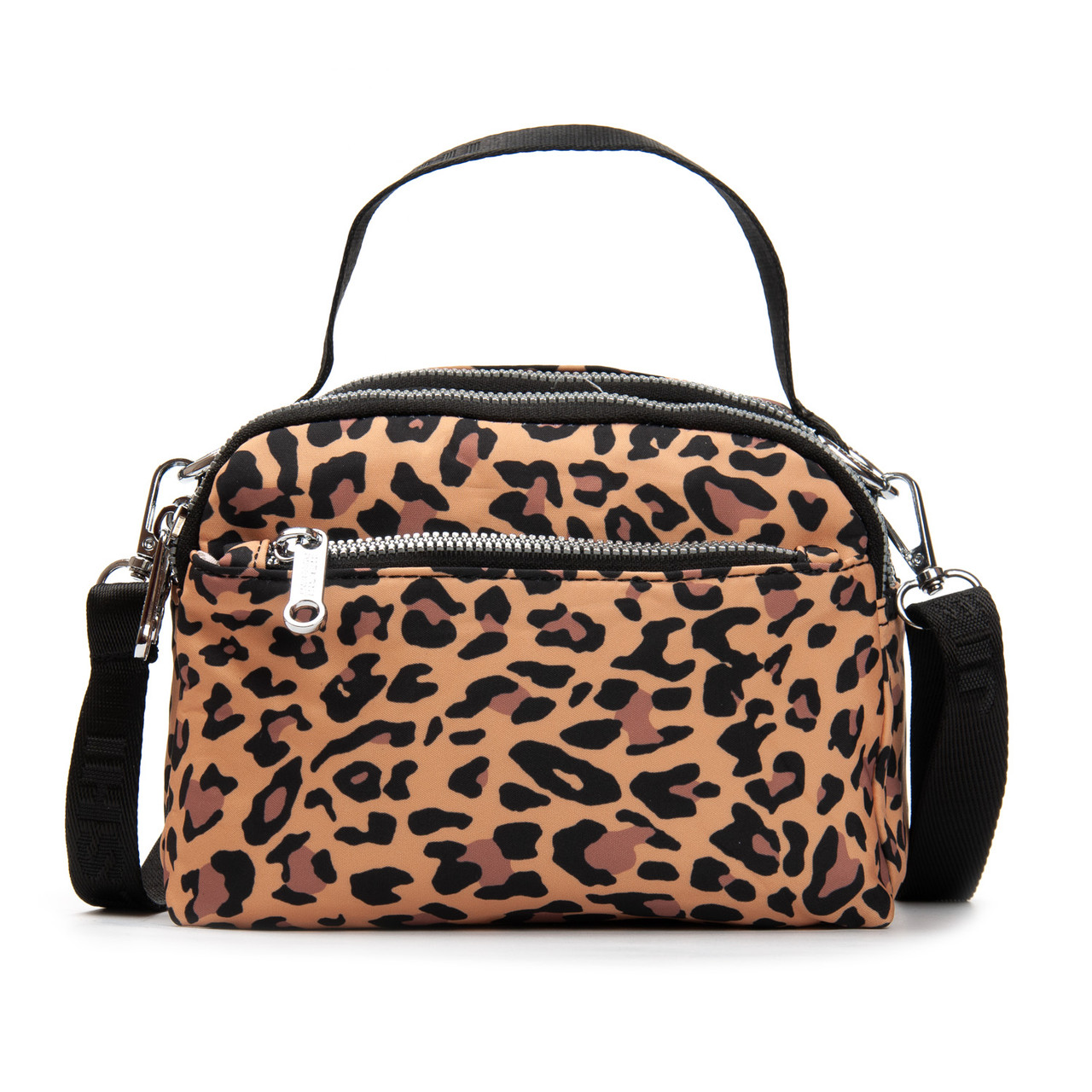 Сумка жіноча крос-боді текстильна поліамід Jielshi F056 leopard print