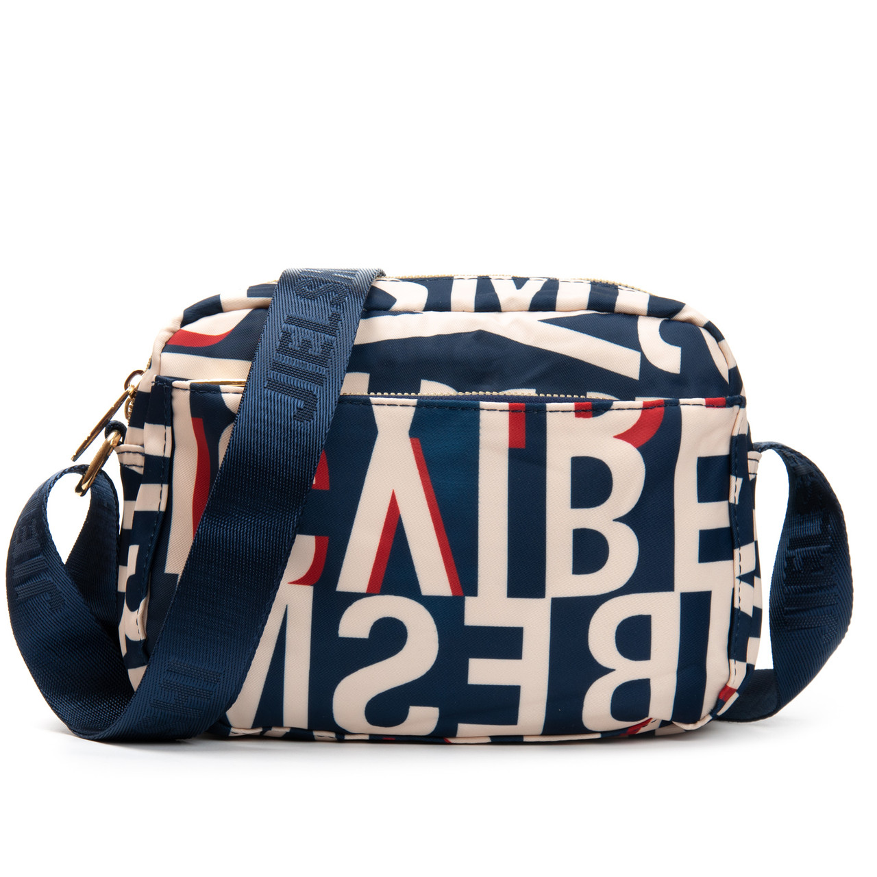 Сумка жіноча крос-боді текстильна поліамід Jielshi H6-09 blue letters, фото 1